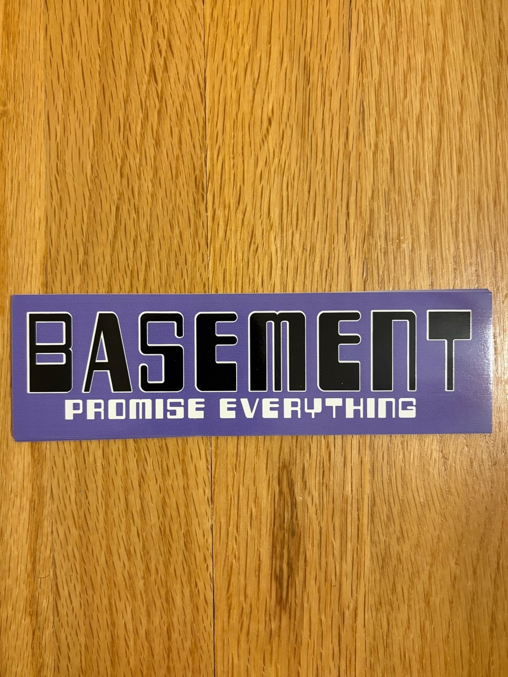 Basement band purple logo sticker